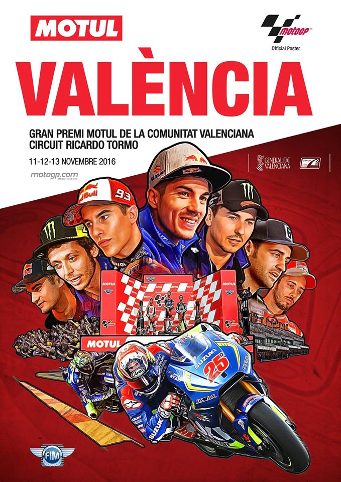 Cartel Promocional del Gran Premio de la Comunitat Valenciana de MotoGp