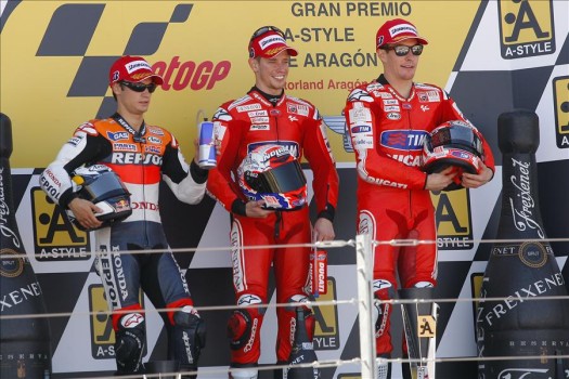 Espargaró, Ianonne y Stoner vencen el Gran Premio de Aragón