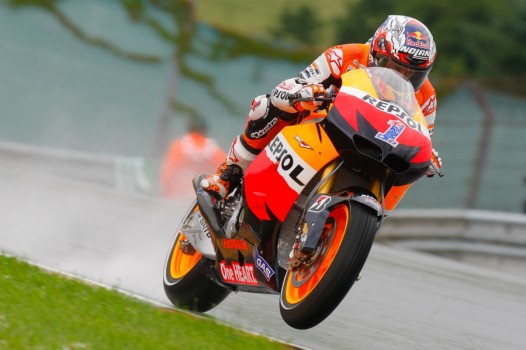 Casey Stoner durante el Gran Premio de Alemania de MotoGp 2012