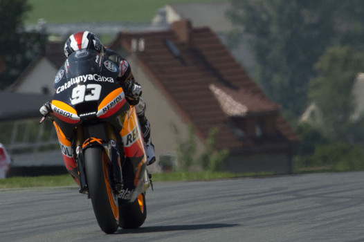 Marc Márquez durante el Gran Premio de Alemania de Moto2 2012