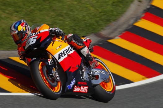 Dani Pedrosa durante el Gran Premio de Alemania de MotoGp 2012