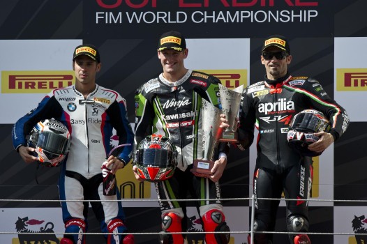 Tom Sykes, Marco Melandri y Eugene Laverty