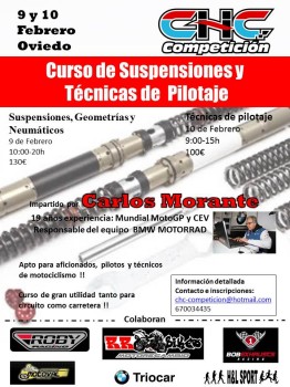 Curso de suspensiones y técnicas de pilotaje en Oviedo impartido por Carlos Morante y organizado por CHC Competición