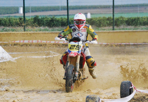 Pablo López roza el pódium en la primera prueba del Campeonato de España de Supermotard