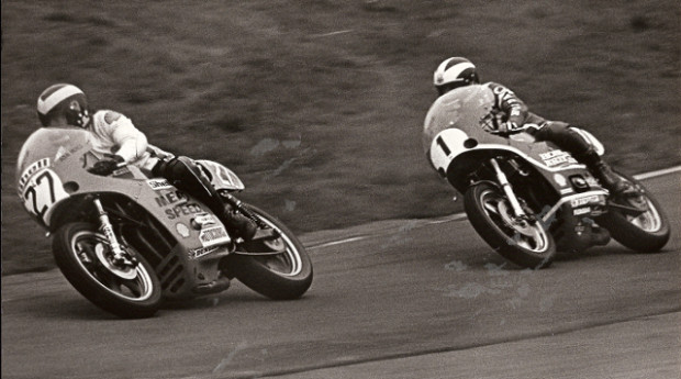 1977 Mallory Park on the TT Formula 1 Bike