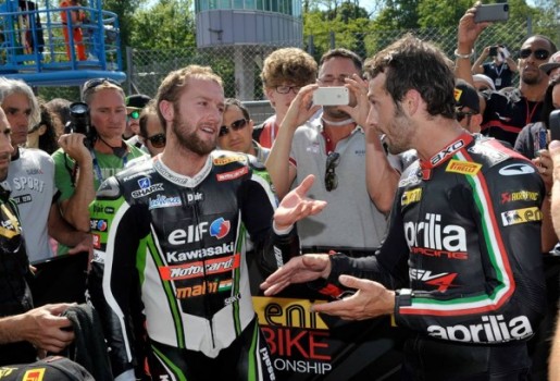 Tom Sykes y Sylvain Guintoli