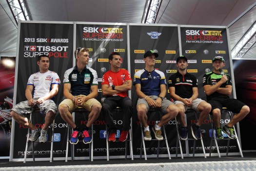 Pre-event Superbike riders