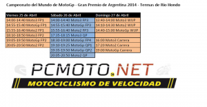 Horarios 2014