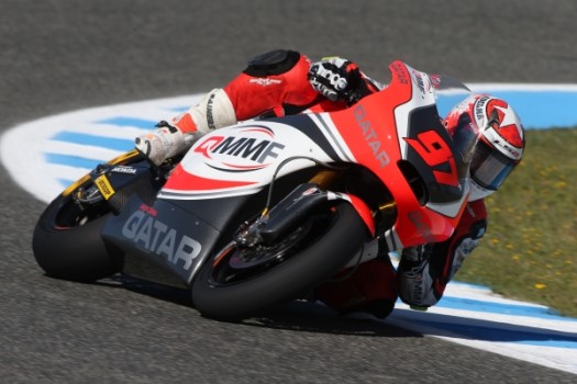 Román Ramos, con problemas de agarre en el inicio del Gran Premio de España