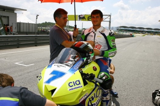 Nacho Calero tuvo que abandonar la carrera de Supersport en Sepang