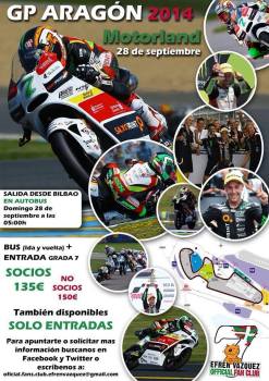 El Club de Fans de Efrén Vázquez organiza un viaje al Gran Premio de Aragón