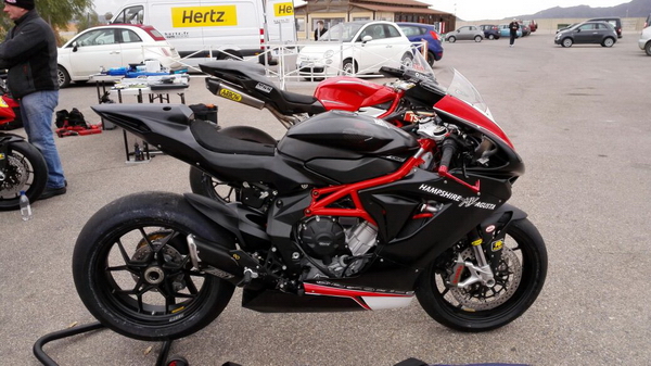 La MV Agusta del BSB, de test en Cartagena