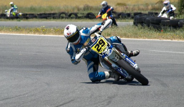 Pablo López, con Suzuki Grau en el nacional de Supermotard en Kotarr