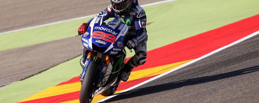 Lorenzo brilla en el arranque del Gran Premio de Aragón