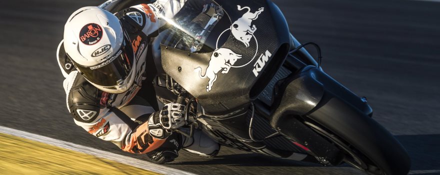 Primer test de la KTM RC16 de MotoGp en Valencia