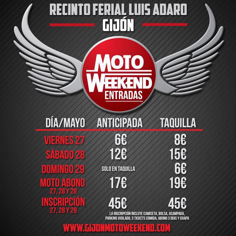 Programa de MotoWeekend Gijón 2016