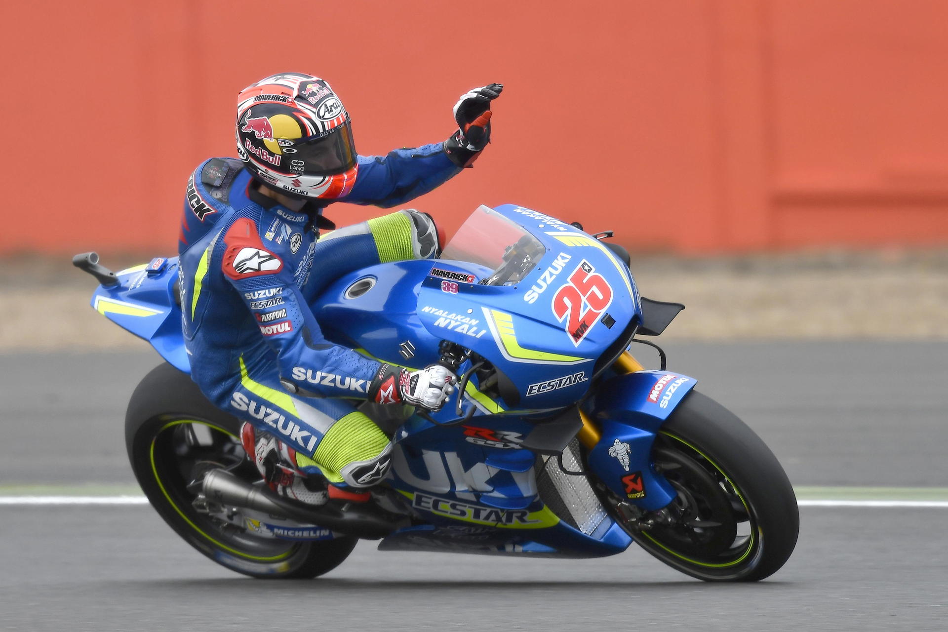 Maverick Viñales durante el Gran Premio de Gran Bretaña de MotoGp