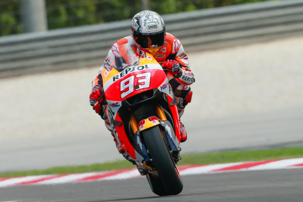 Gran Premio de Malasia MotoGp: Márquez lidera los libres. No disputó la FP2