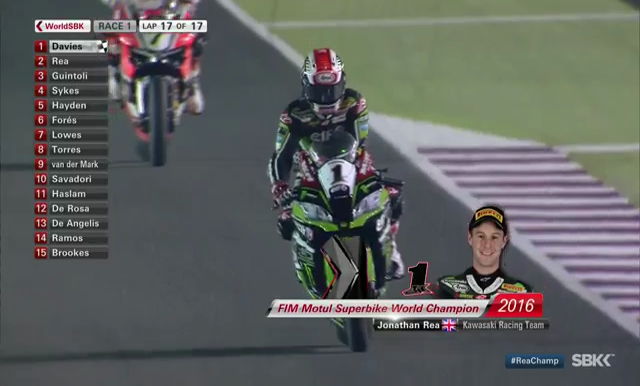 WorldSBK Qatar: Jonathan Rea renueva su título de Campeón del Mundo