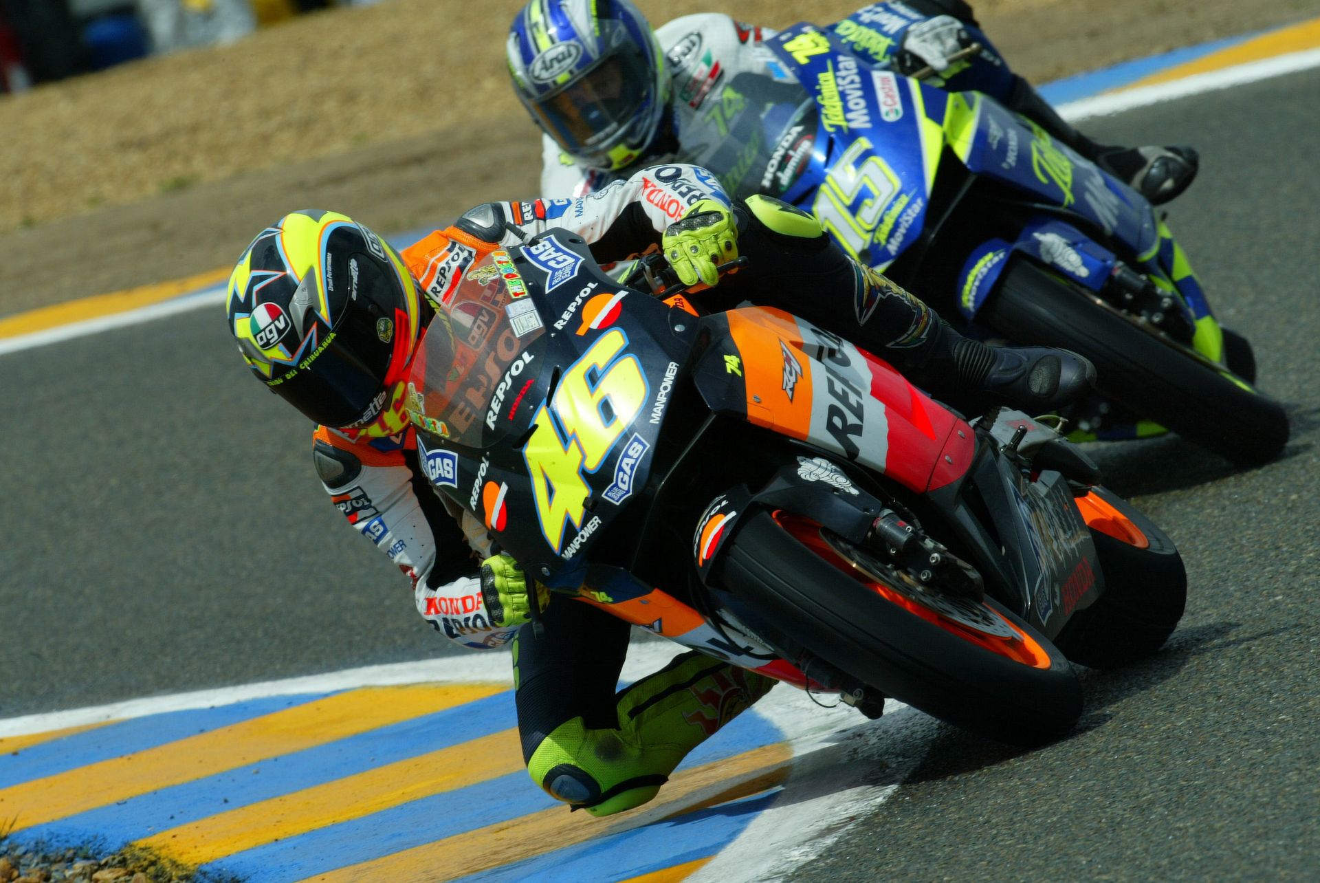 Valentino Rossi y Sete Gibernau