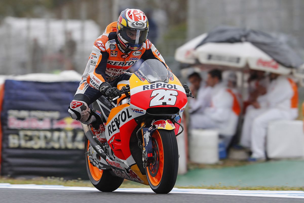 Dani Pedrosa encabeza los entrenamientos libres del Gran Premio de España de MotoGp