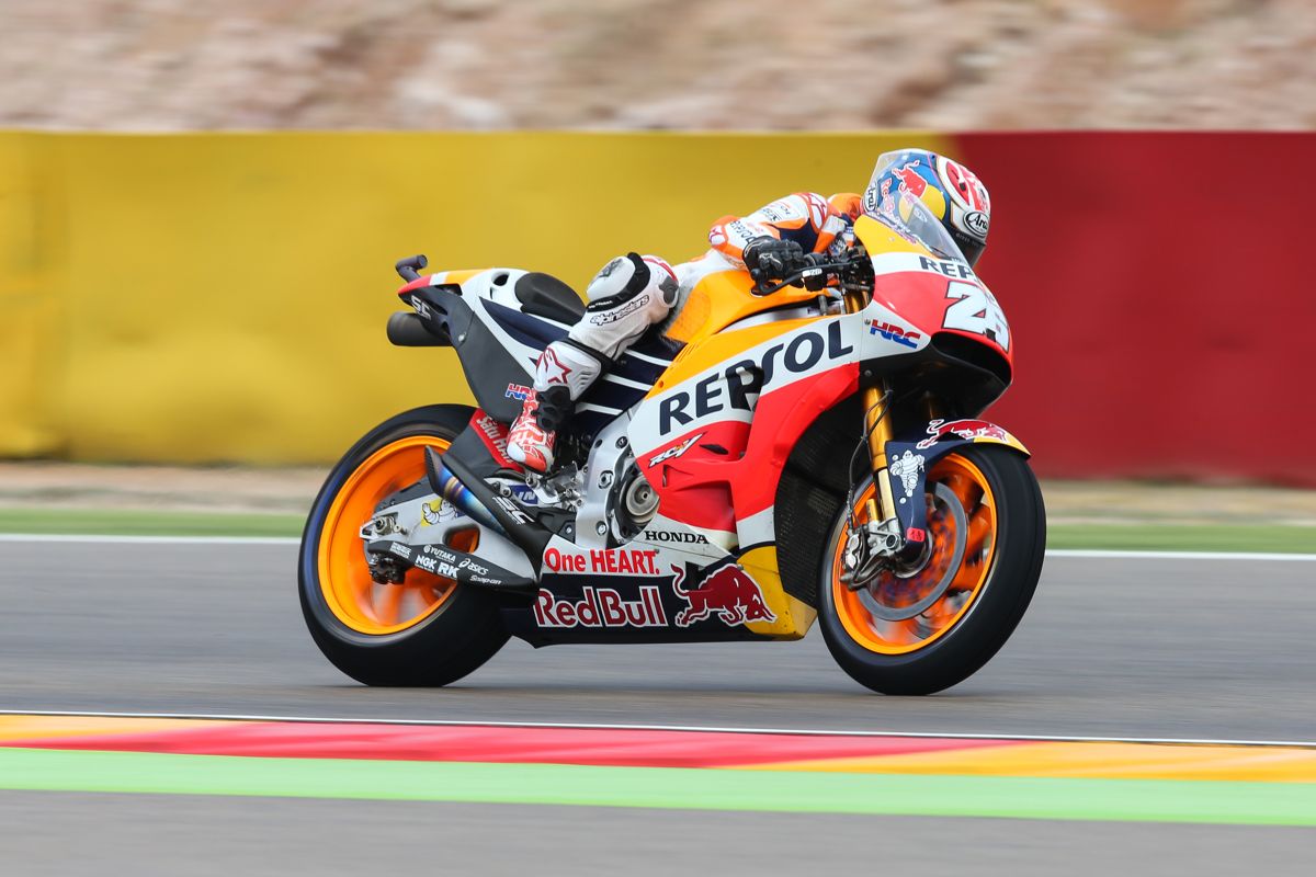 Dani Pedrosa, mejor tiempo en los libres del Gran Premio de Aragón