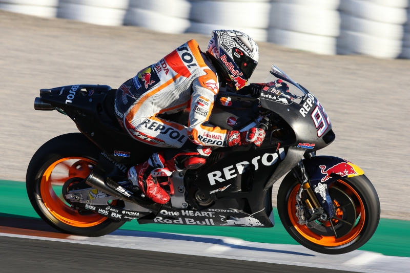 Test MotoGp Valencia: Márquez, mejor tiempo