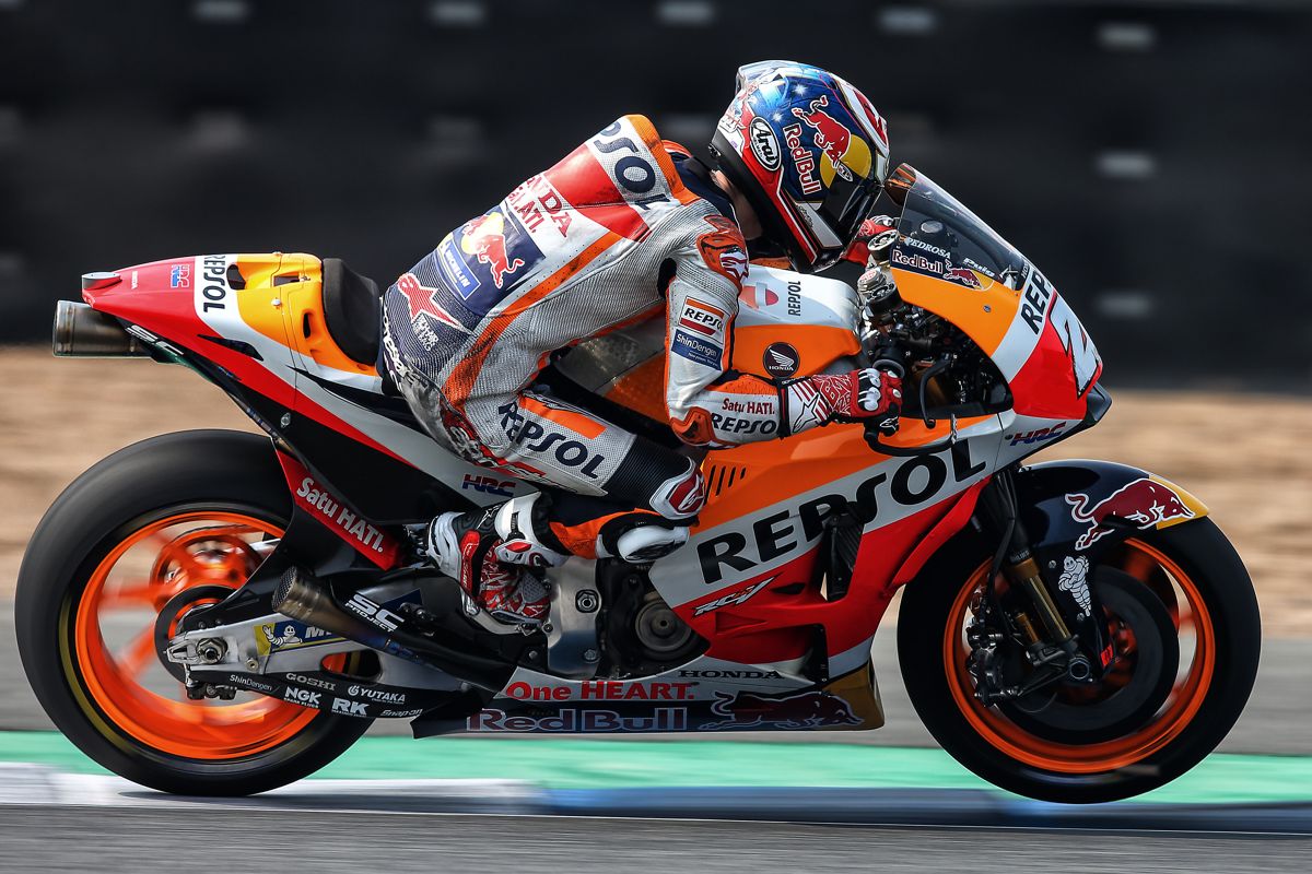 Dani Pedrosa durante los test de MotoGp en Buriram