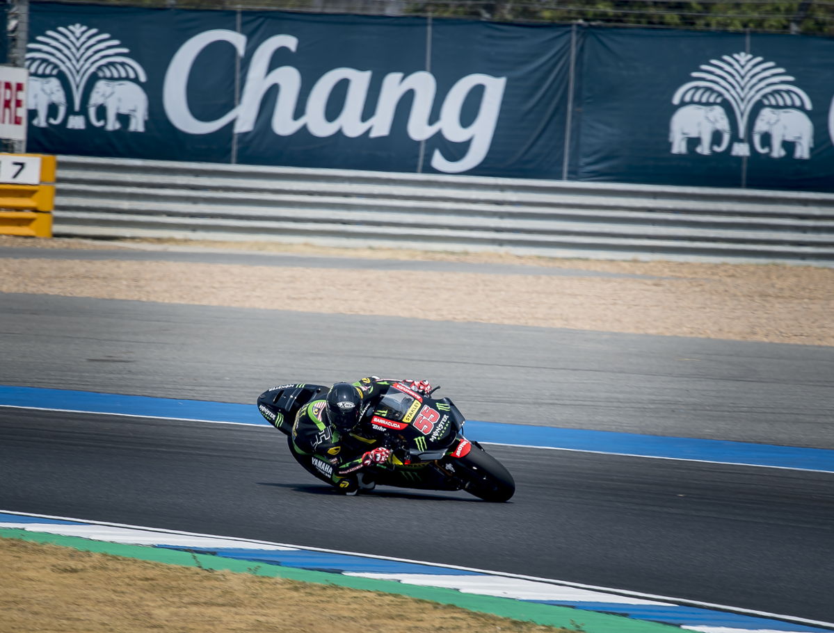 Hafizh Syahrin durante los test de MotoGp en Buriram