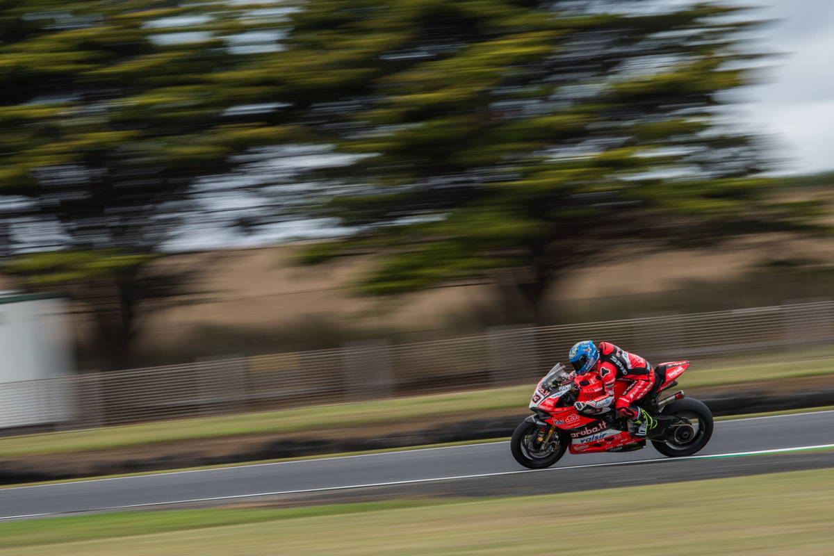 Marco Melandri, mejor tiempo en la primera jornada de test de Superbike en Phillip Island