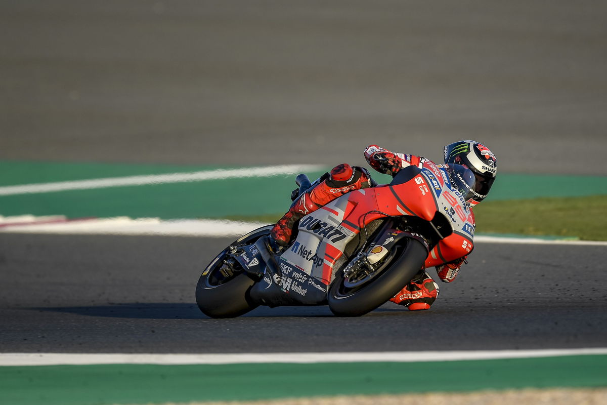 Jorge Lorenzo durante los test de MotoGp en Qatar