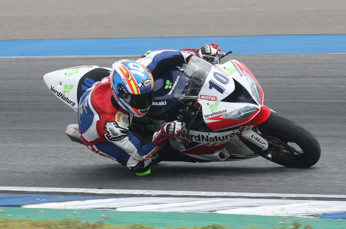 Nacho Calero durante la carrera del Mundial de Supersport en Tailandia