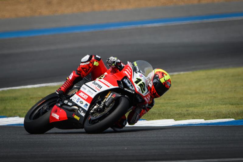 Xavi Forés, segundo clasificado en la carrera 1 de Superbikes en Tailandia