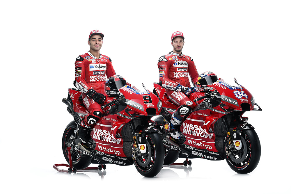 Declaraciones de Danilo Petrucci y Andrea Dovizioso en la presentación de Ducati MotoGp 2019