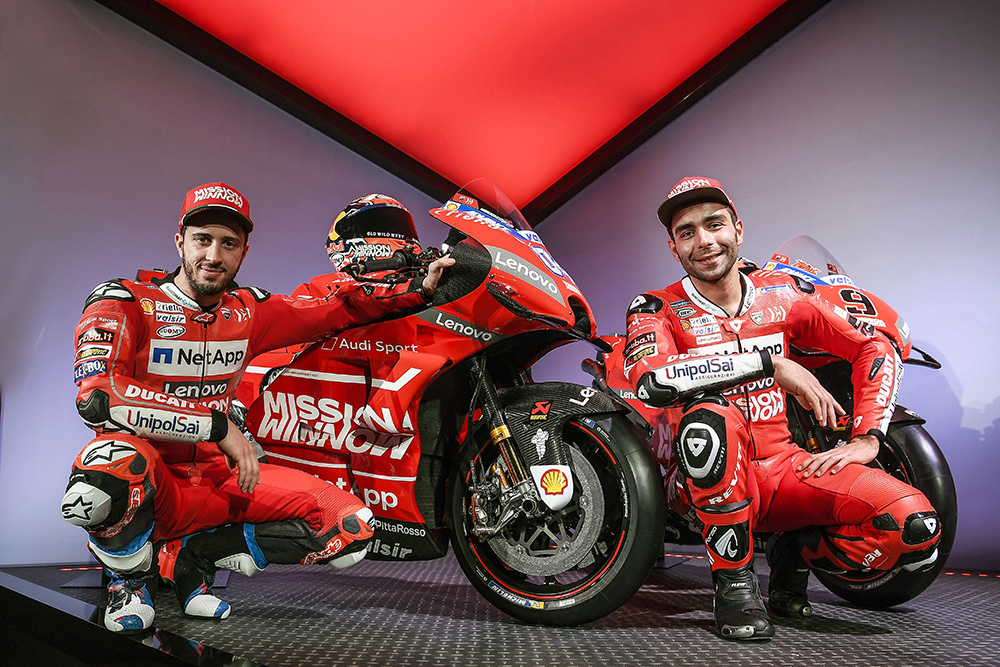 El equipo oficial Ducati MotoGp se presenta en Suiza